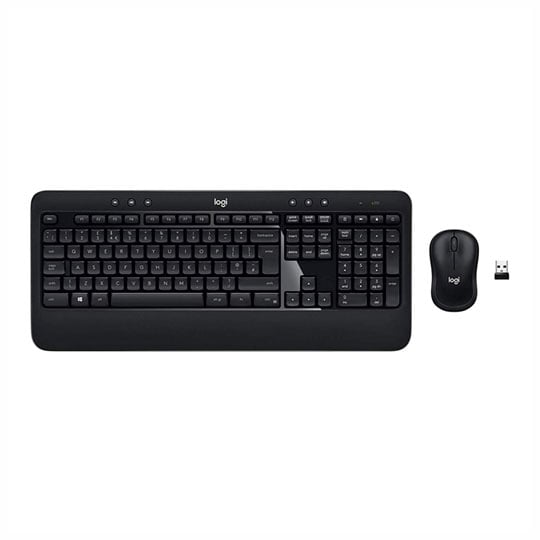 Logitech Advanced Combo Wireless Keyboard and Ambidextrous Mouse