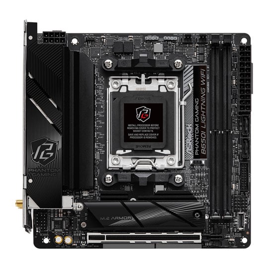 ASRock AMD B650I Lightning WIFI AM5 PCIe5 DDR5 Mini-ITX Refurbished Motherboard